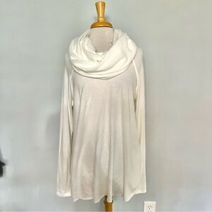 NWT Water Lili White Ivory Super Soft Cowl Neck Pullover Sweater Size XL